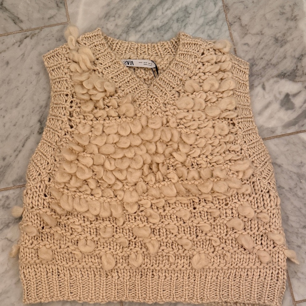 Zara chunky knit vest